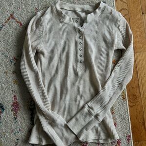 Aerie Oatmeal Coloured Henley🤞🏻